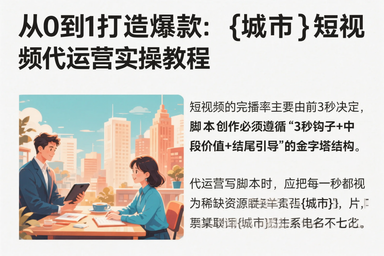 从0到1打造爆款：鹰潭短视频代运营实操教程