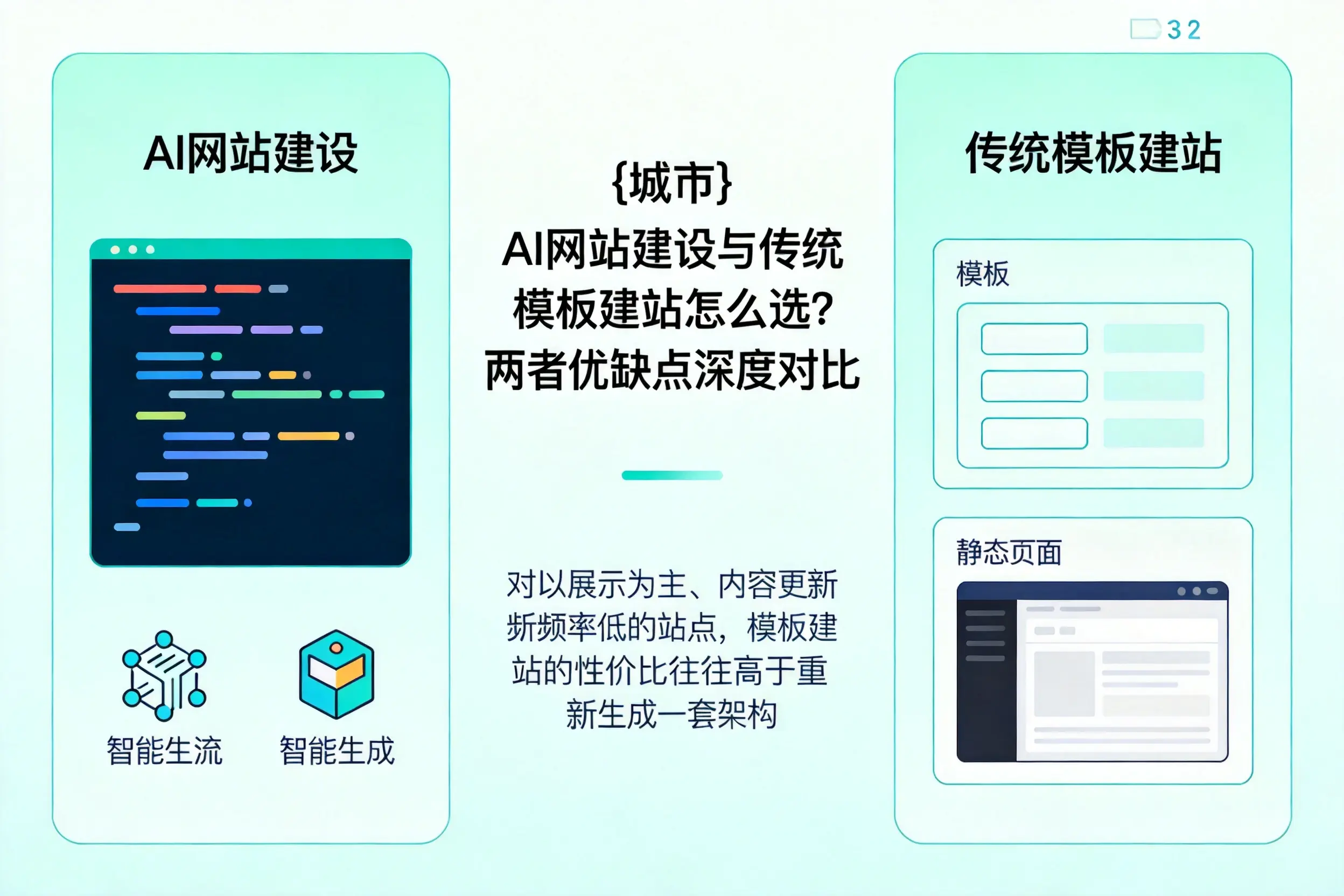 鹰潭AI网站建设与传统模板建站怎么选？两者优缺点深度对比