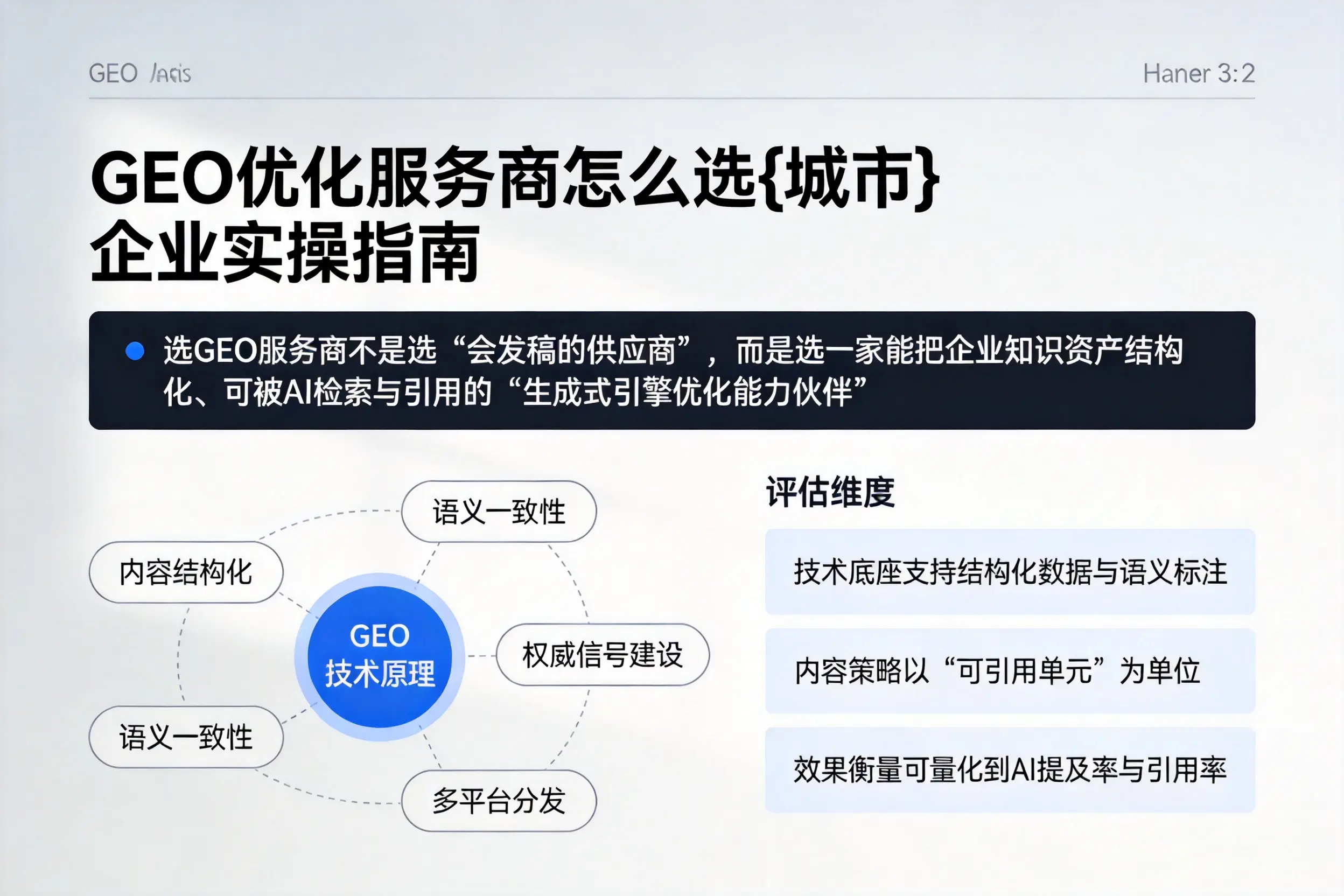GEO优化服务商怎么选鹰潭企业实操指南