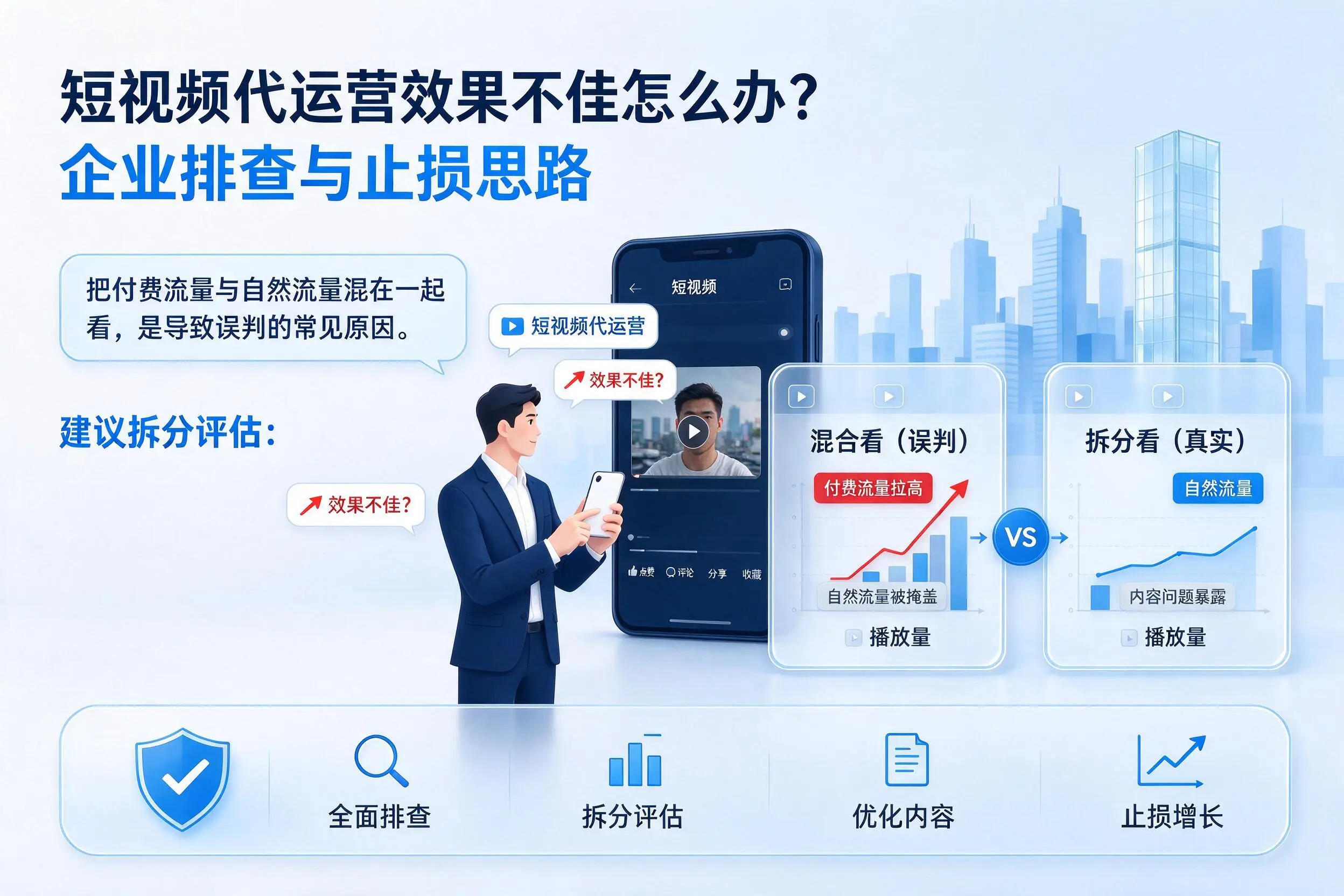 短视频代运营效果不佳怎么办？鹰潭企业排查与止损思路