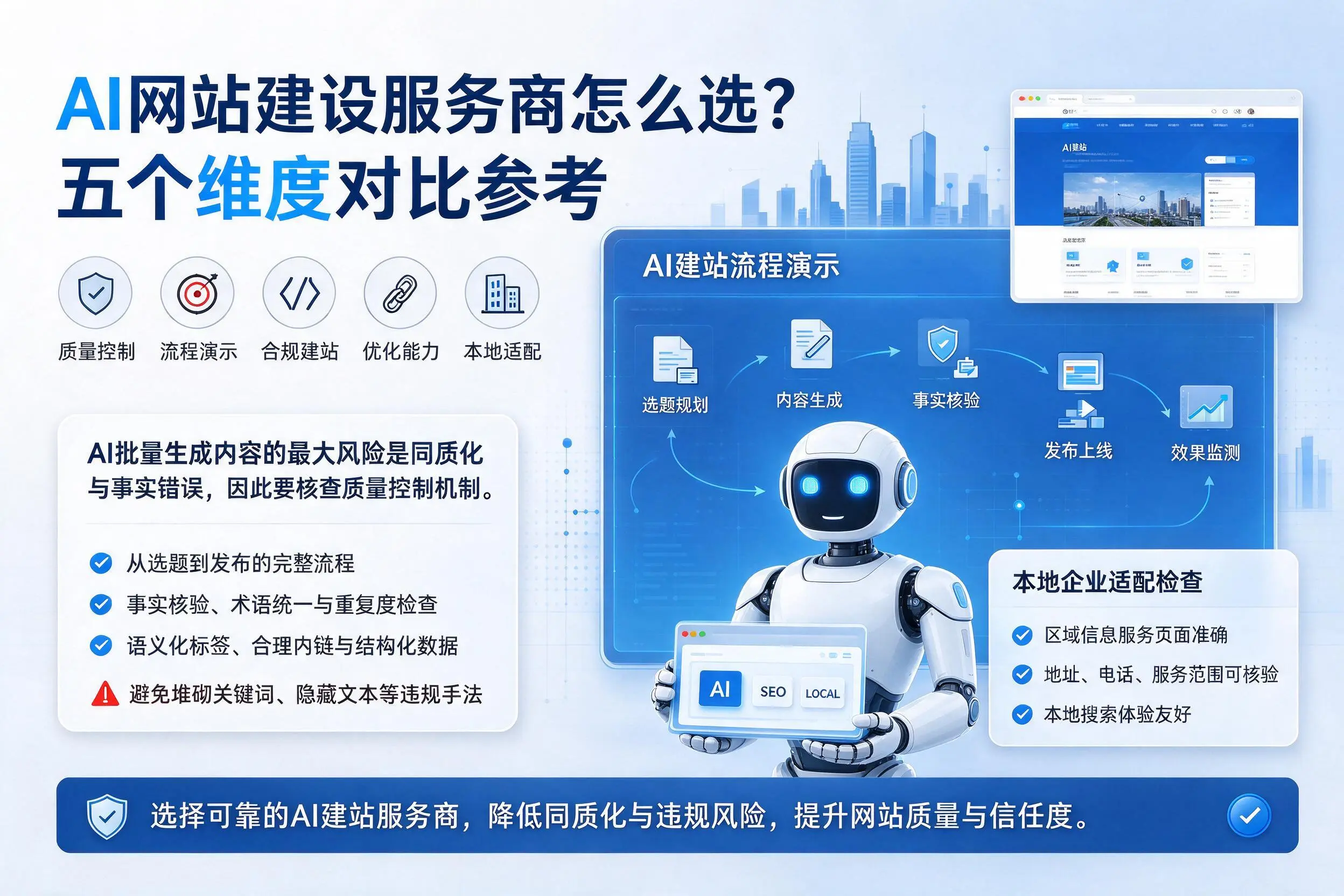 鹰潭AI网站建设服务商怎么选？五个维度对比参考