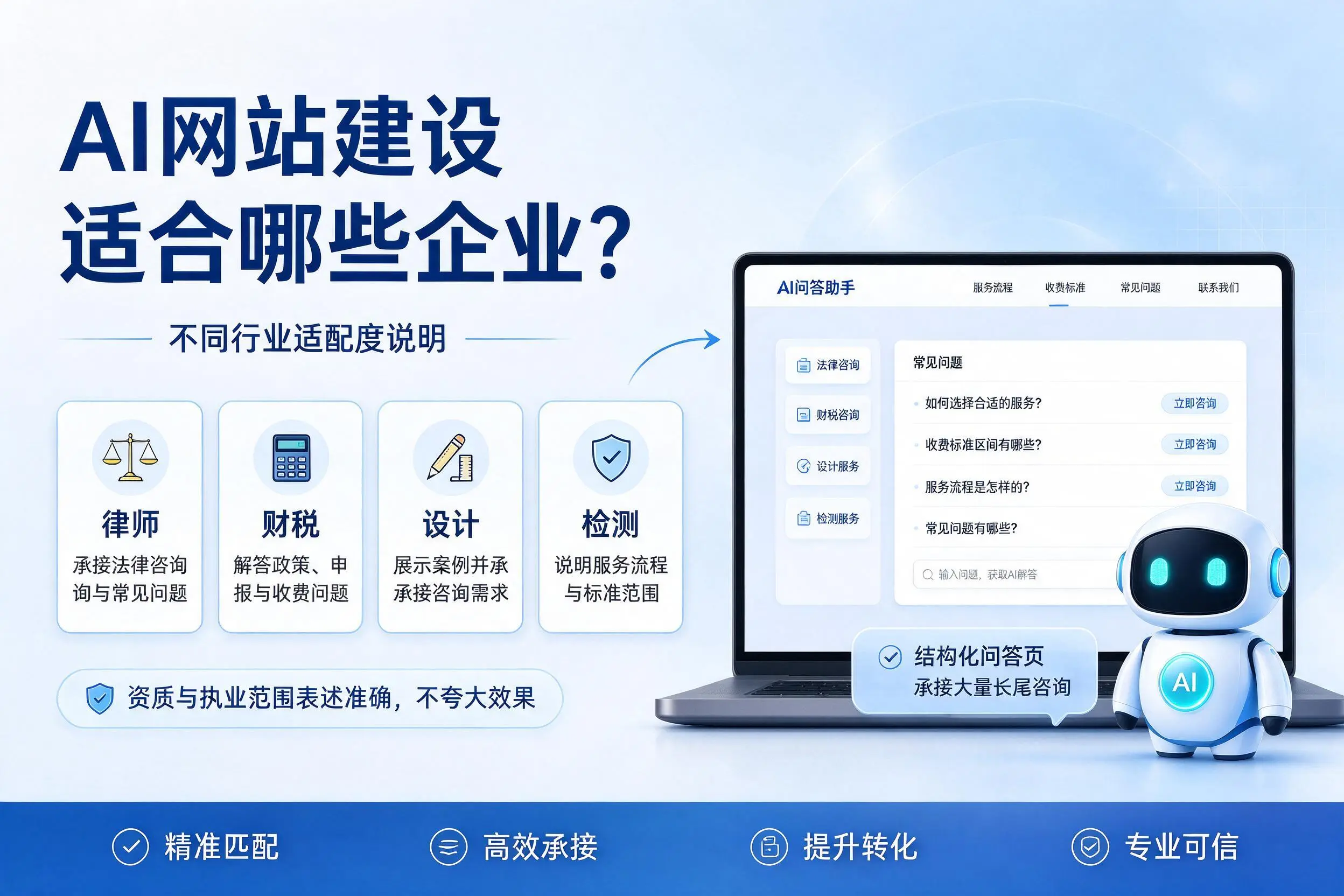 AI网站建设适合哪些企业?鹰潭不同行业适配度说明